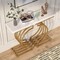 Tribesigns Modern Console Table with Gold Base 40 inch Geometric Entryway Sofa Table Narrow Long Contemporary Accent